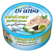 Di Alba Паштет из тунца с оливками 90 г 24 шт/ящ